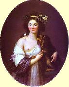 elisabeth vigee-lebrun Portrait of Mme D'Aguesseau. oil on canvas